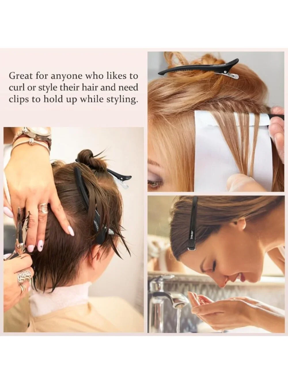 Hair Styling Clips for Sectioning & Home Haircuts - Professional Quality